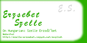 erzsebet szelle business card